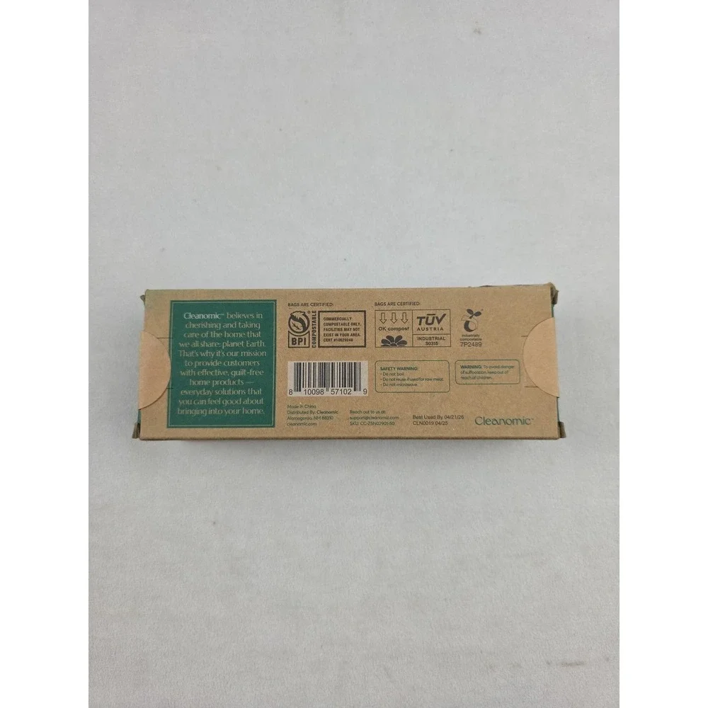 Compostable* Snack Size Food Storage Bags (50 Eco Zip) Freezer and Leak Proof...